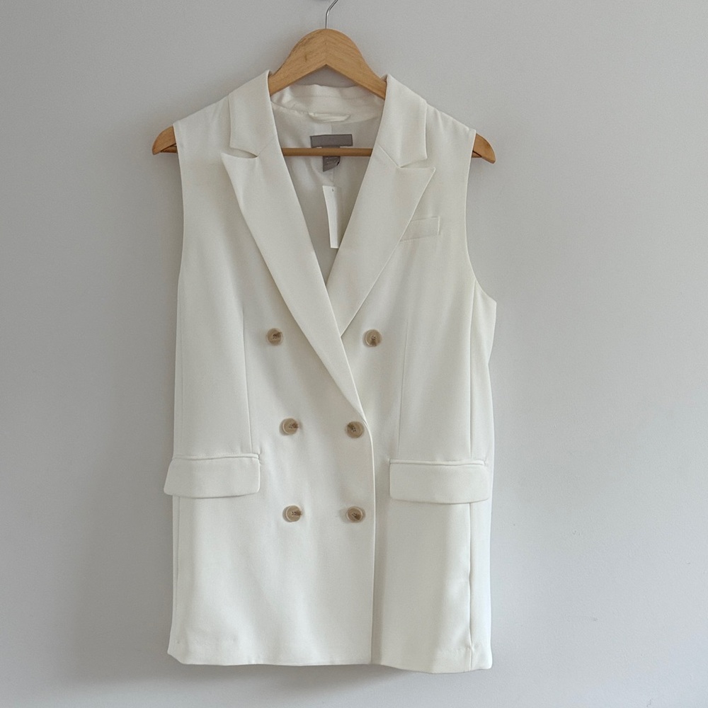 H&M Classic White Blazer